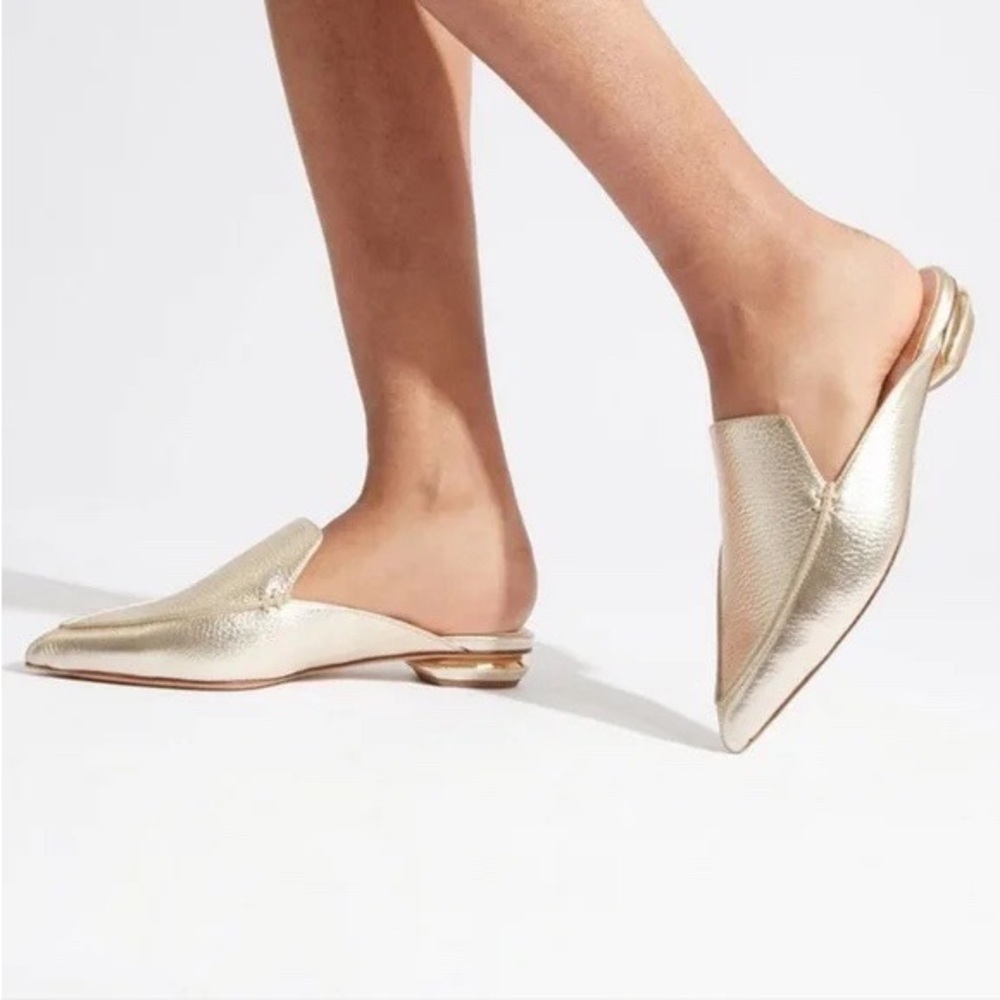 Nicholas Kirkwood | Gold Beya Mules - Size 39